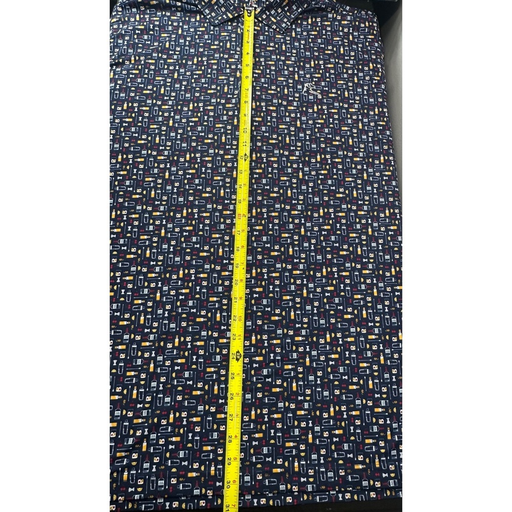 Rhoback Golf Polo Old Fashioned Cocktail Print Short Sleeve Performance - XXL - Picture 5 of 5